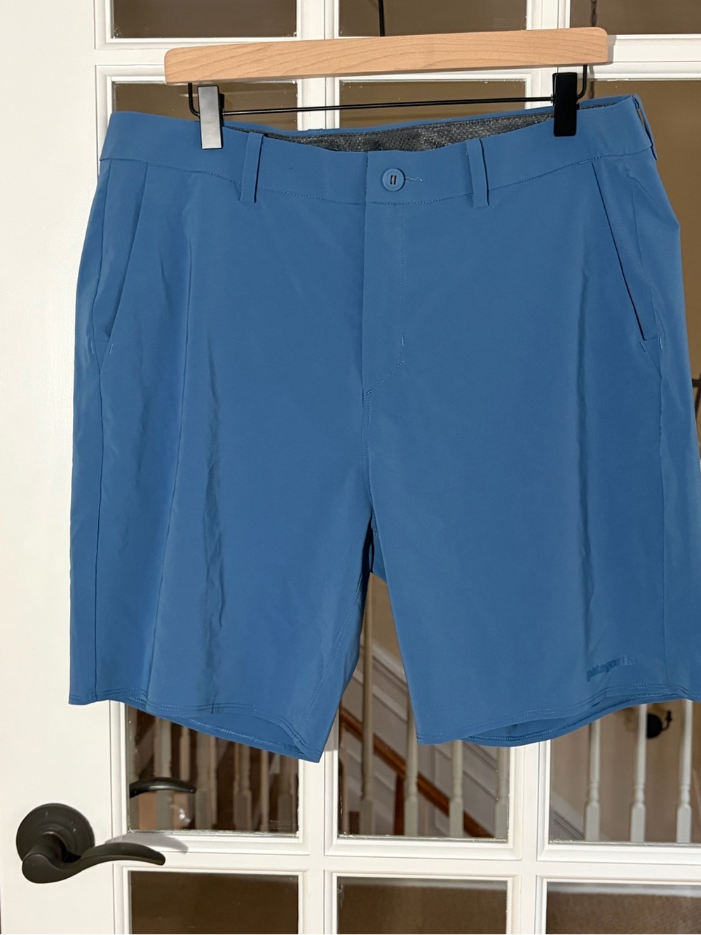 Patagonia Men's Blue Flat-Front Board Shorts